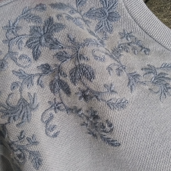 American Eagle light blue embroidered sweatshirt - Picture 12 of 14